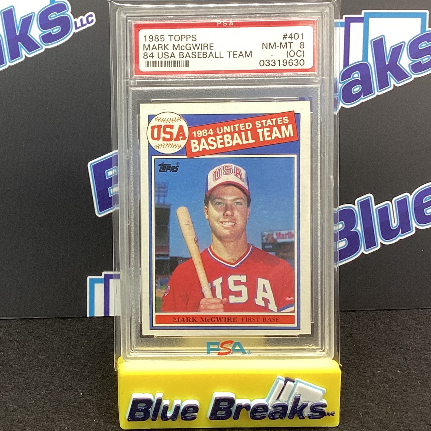 1985 Topps - Mark McGwire 84 USA Baseball Team PSA 8