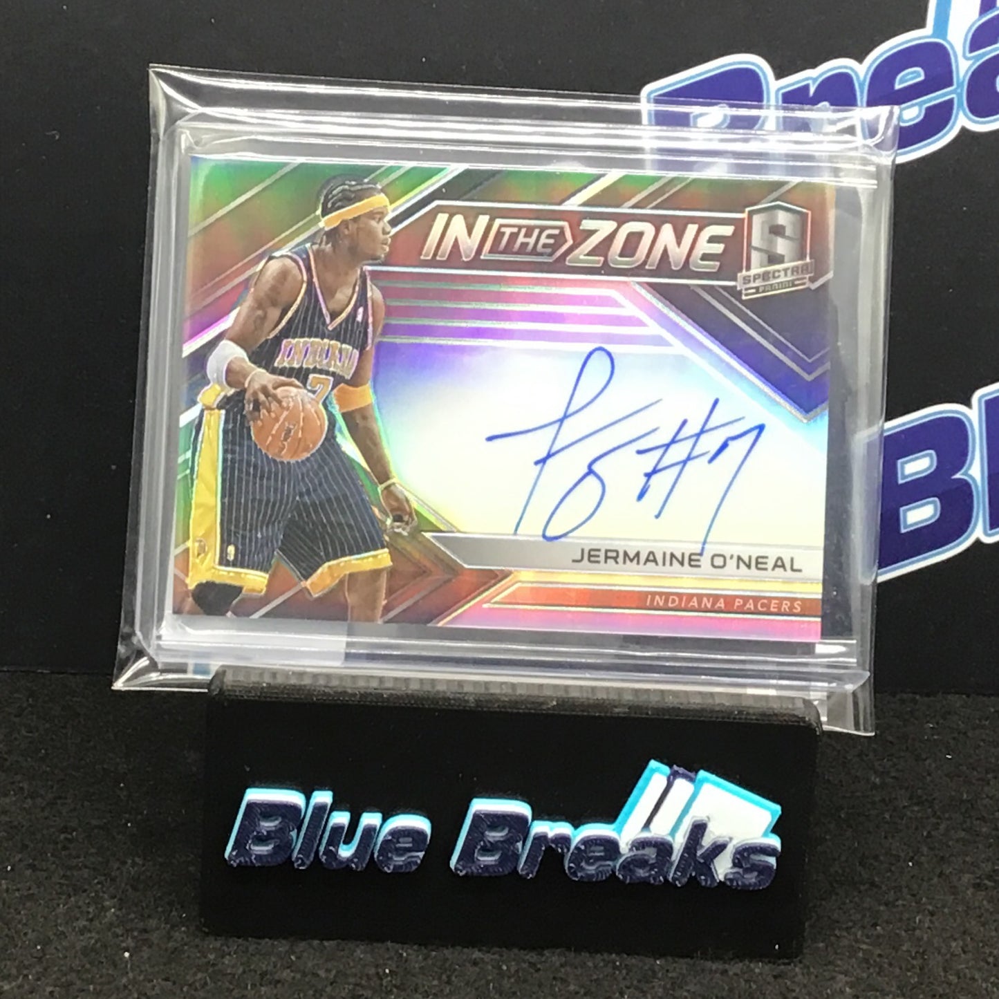 2017-18 Panini Spectra In the Zone Jermaine O'Neal auto 15/99 #IZ-JON Pacers