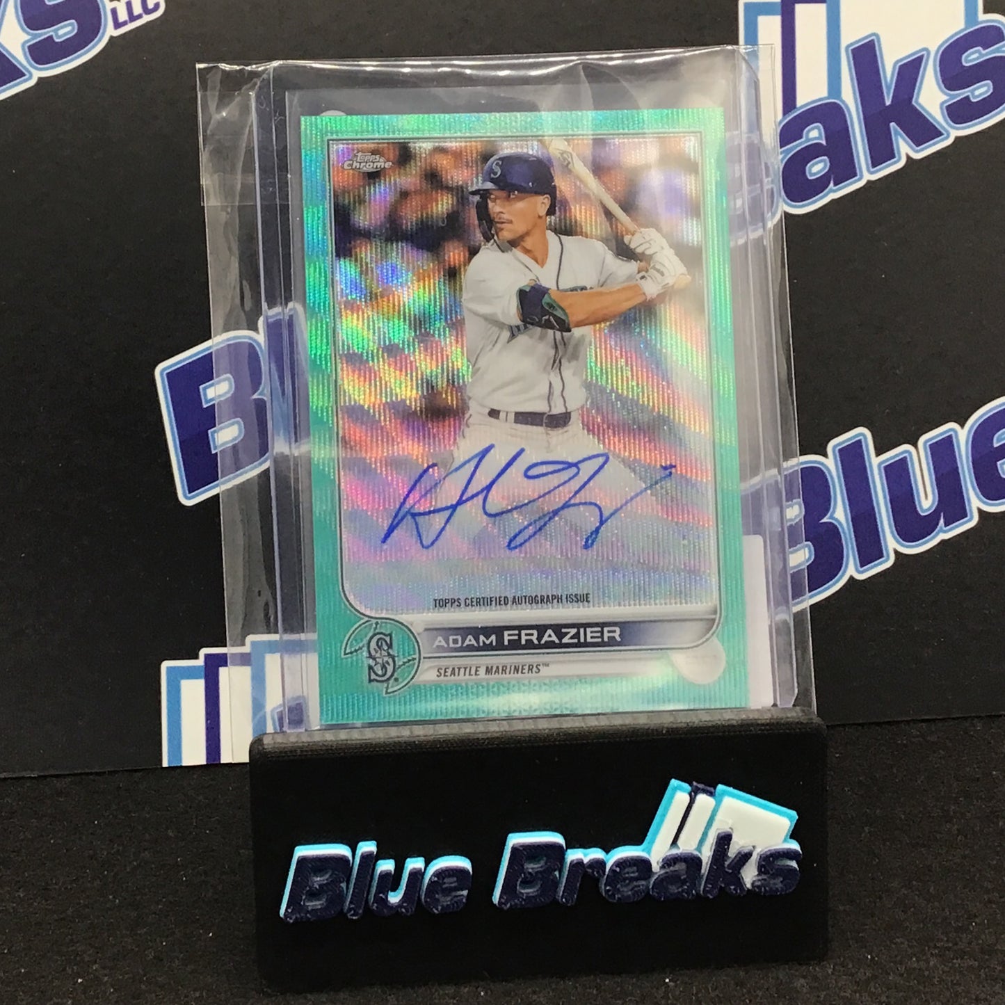 2022 Topps Chrome Aqua Wave Refractor Adam Frazier 183/199 #CVA-AF Mariners