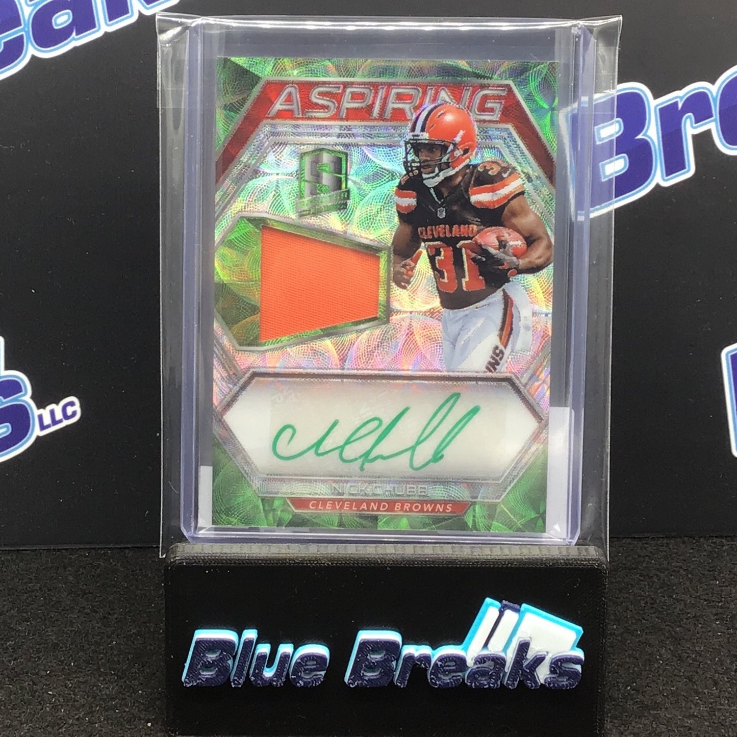 2018 Panini Spectra Aspiring Nick Cubb relic auto 21/35 #APA-NC Browns