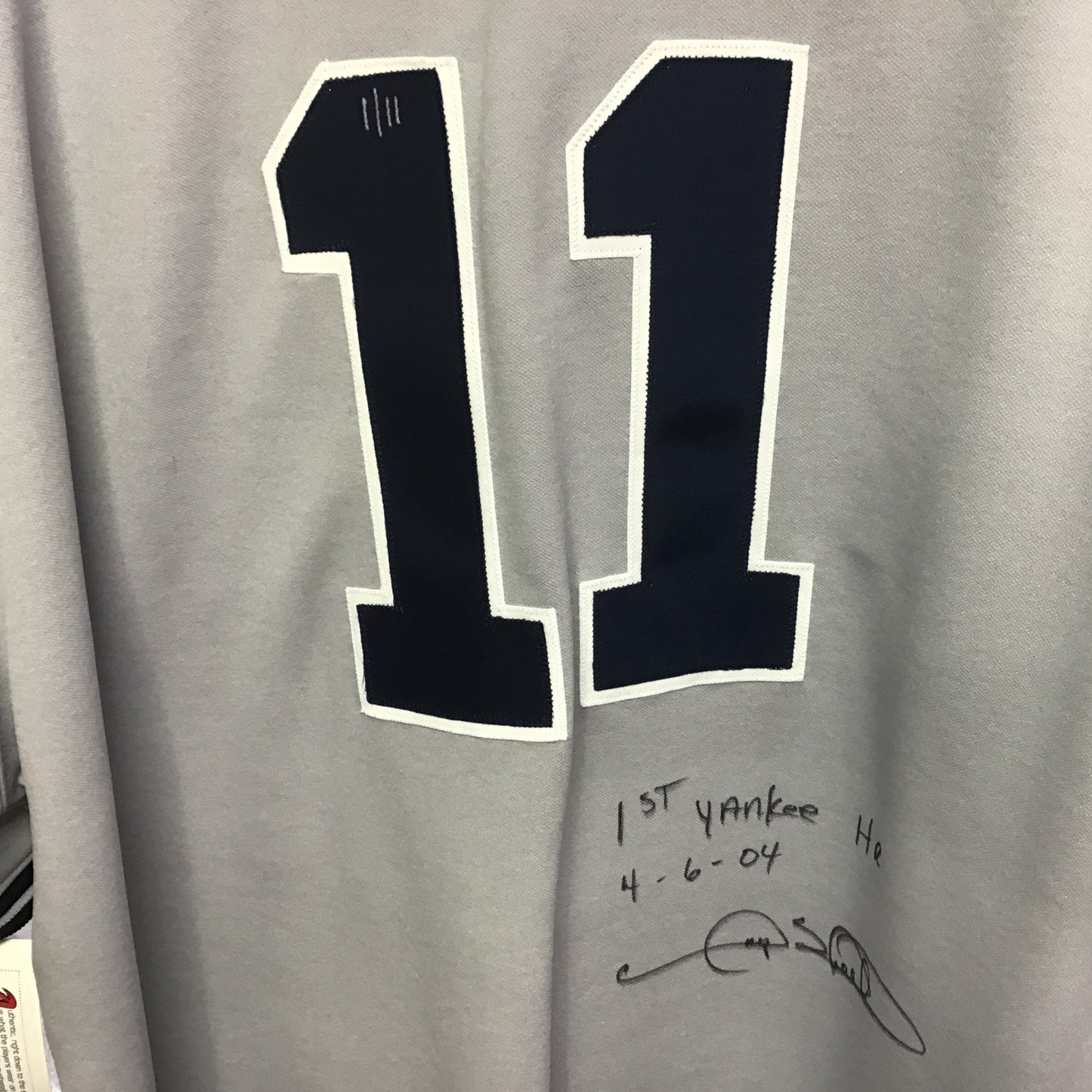 Gary Sheffield grey Yankees autographed jersey with inscription no COA
