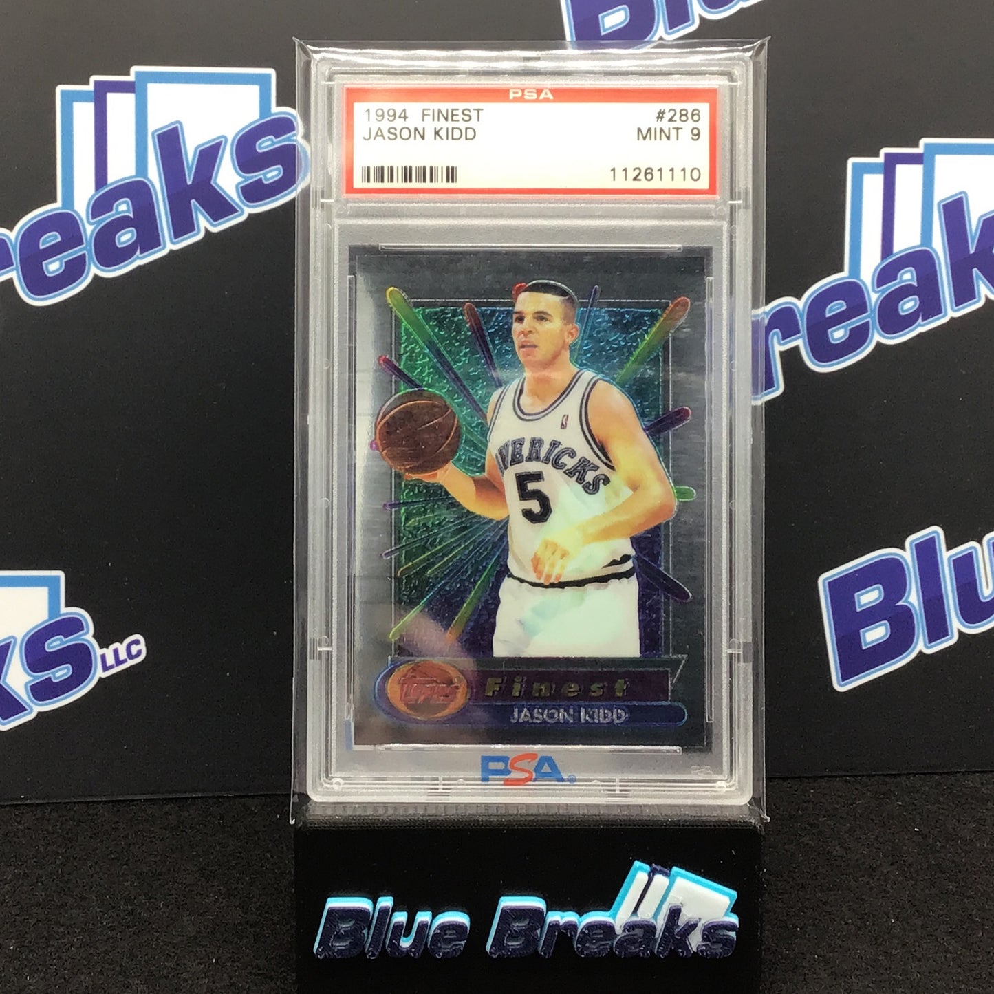 1994 Finest - Jason Kidd - Dallas Mavericks - #286 - PSA 9