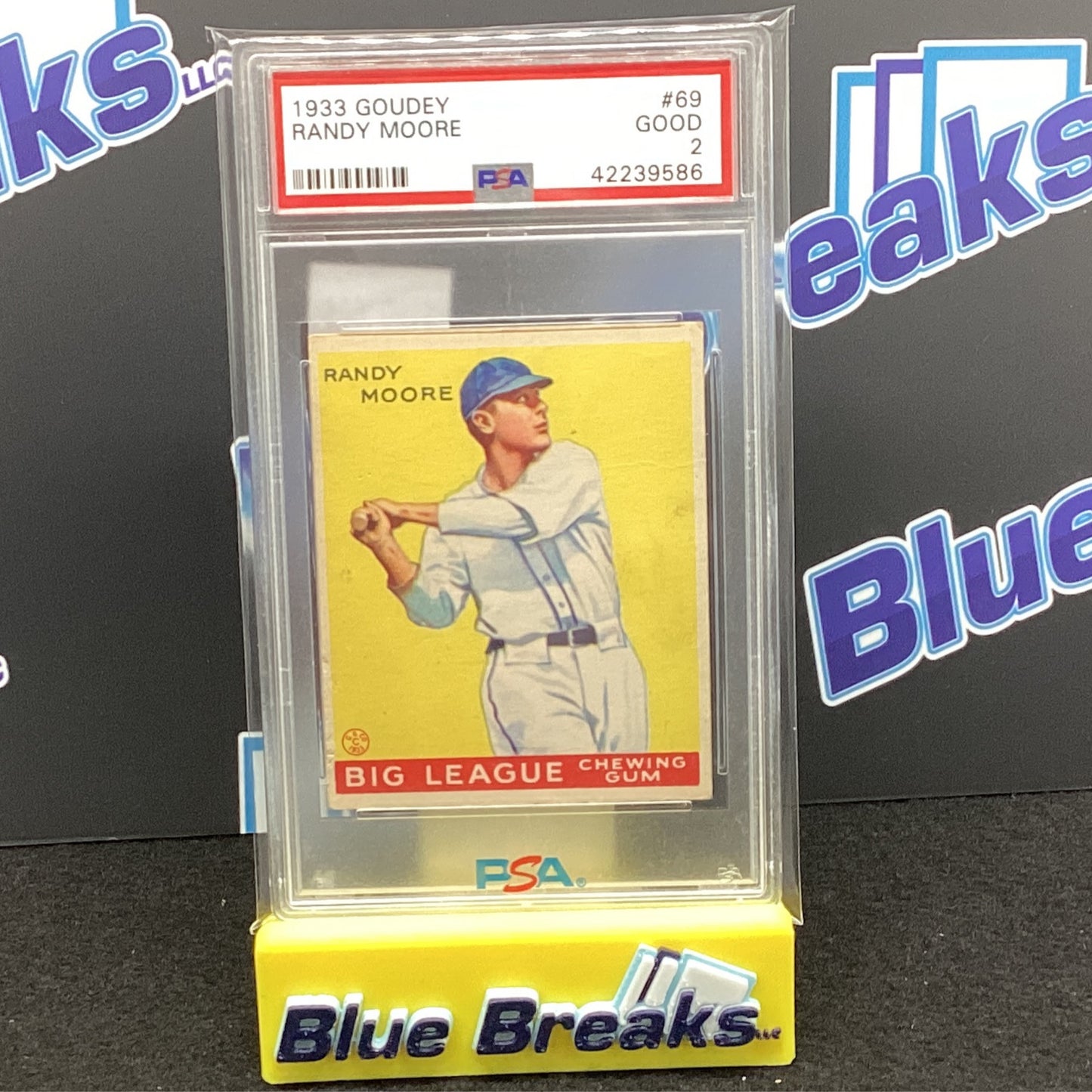 1933 Goudey - Randy Moore #69 PSA 2