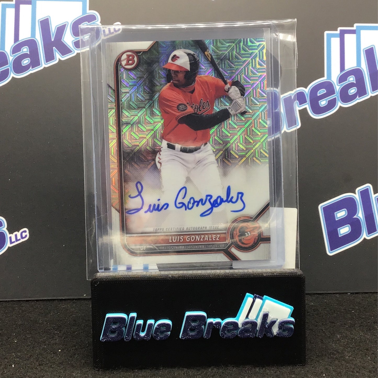 2022 Bowman Mojo Luis Gonzalez auto #BCMA-LG Orioles