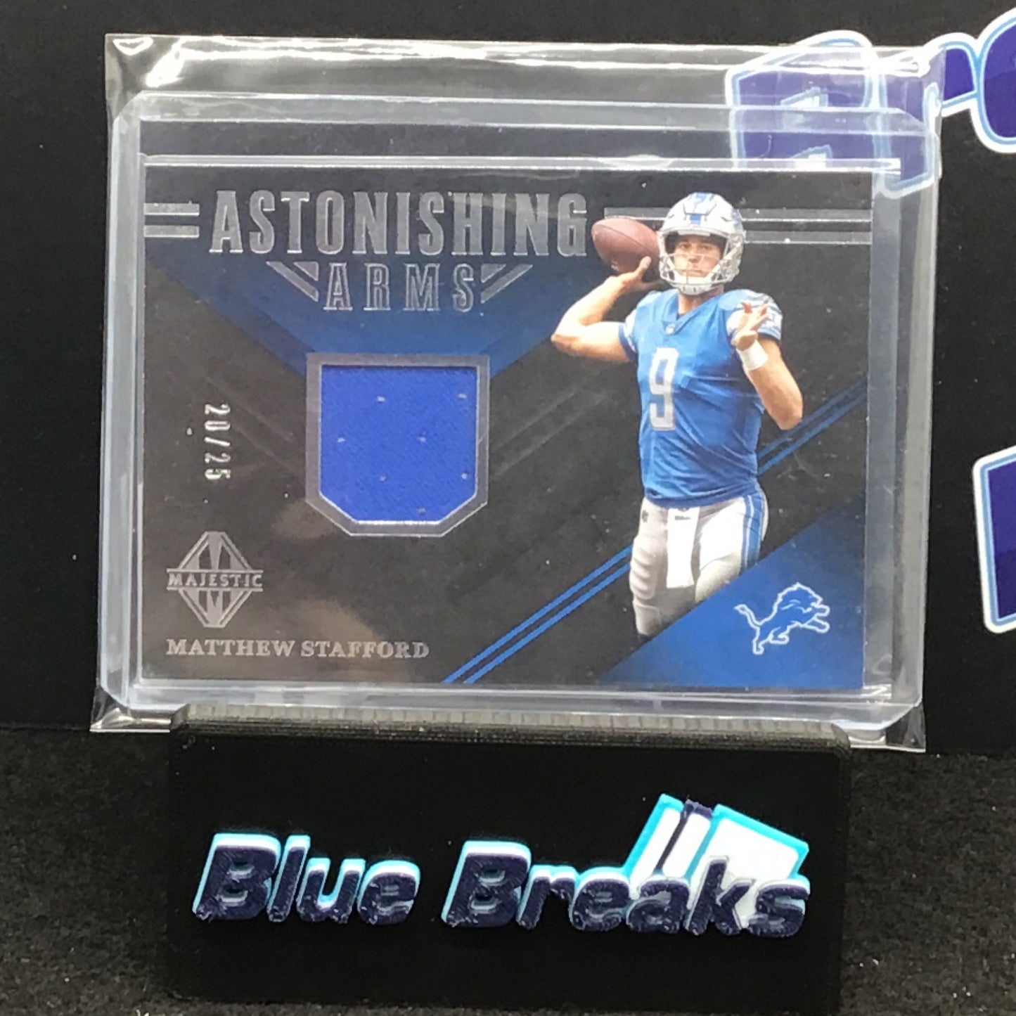 2018 Panini Majestic Astonishing Arms Matthew Stafford 20/25 #AA-MS Lions