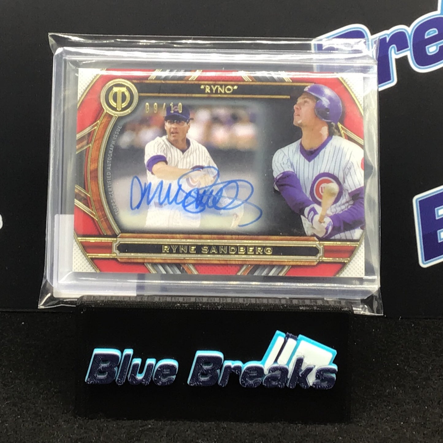 2023 Topps Tribute Ryne Sandberg Tribute to Nicknames "Ryno" auto 09/10 #TTN-RS Cubs