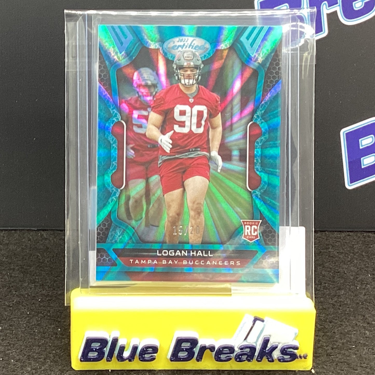 2022 Panini Certified Teal Mirror Logan Hall 15/20 Buccaneers