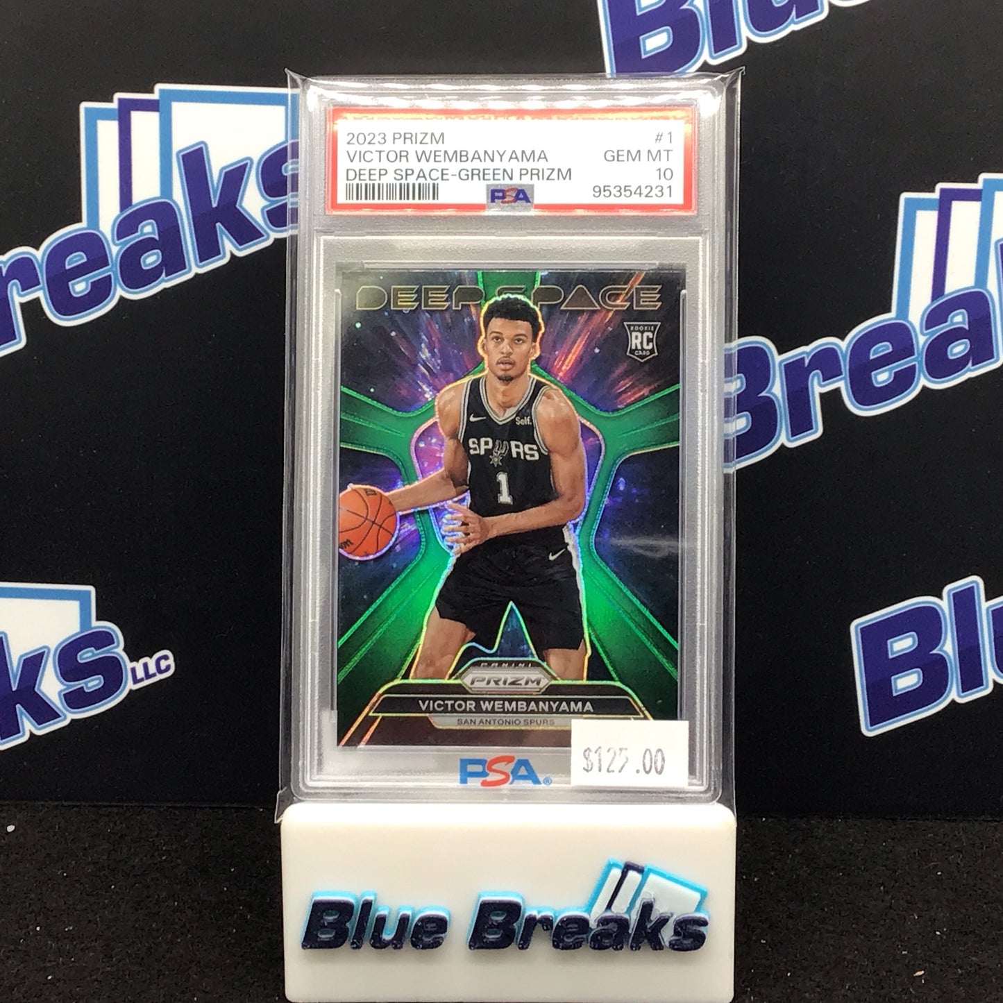 2023 Panini Prizm Deep Space - Green Prizm Victor Wembanyama RC #1 PSA 10 Spurs