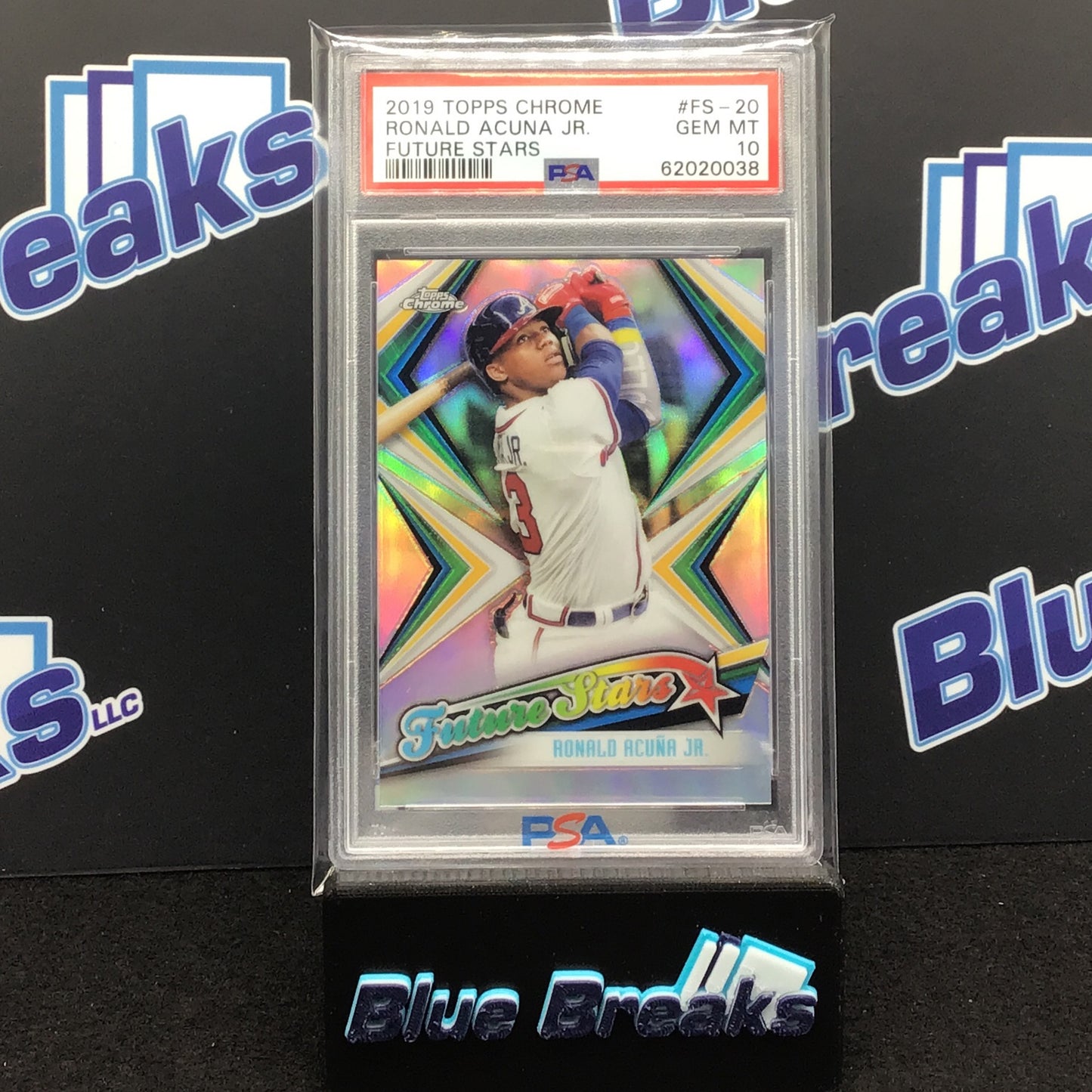 2019 Topps Chrome - Ronald Acuna Jr - Future Stars - FS-20 - Atlanta Braves - PSA 10