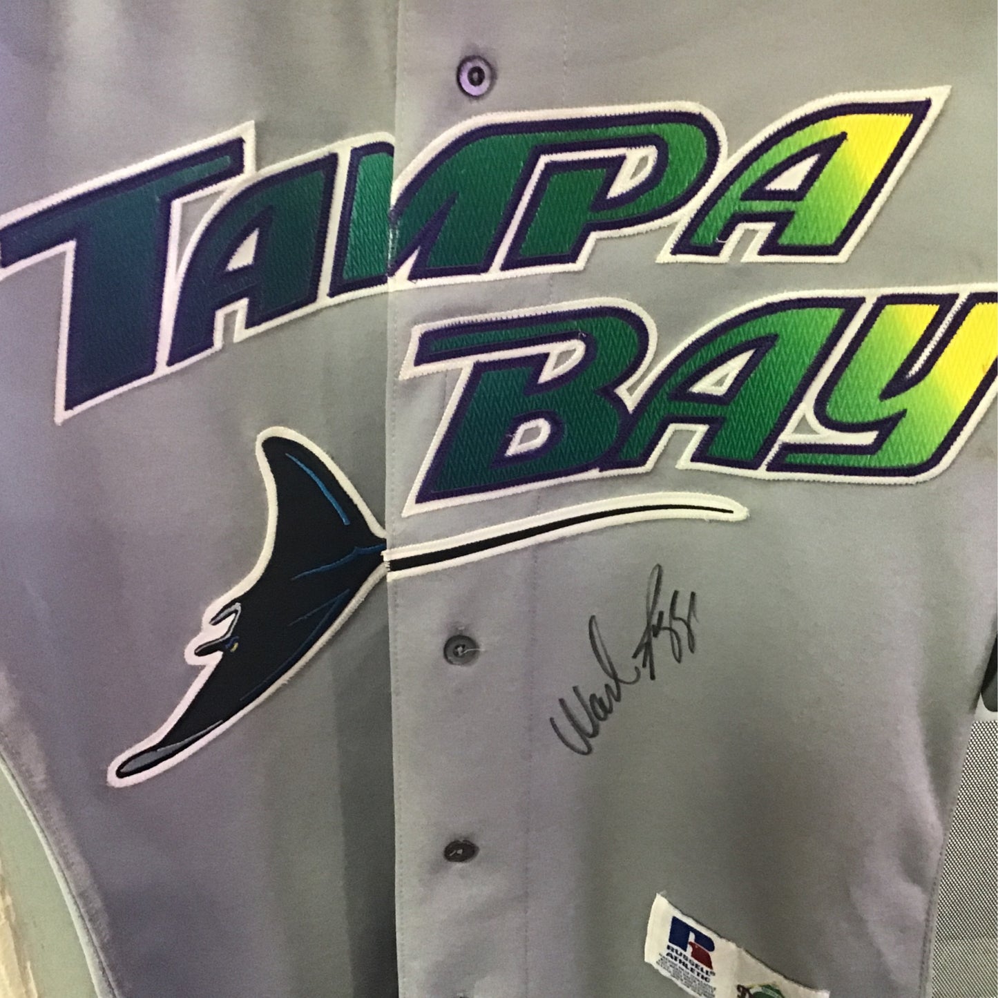 Wade Boggs Devil Rays autographed jersey