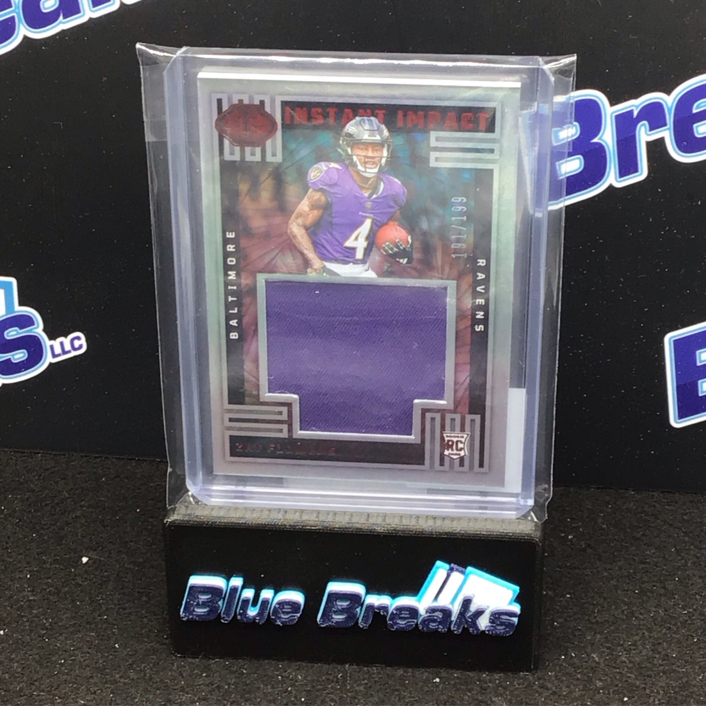 2023 Panini Illusions Instant Impact Zay Flowers relic 191/199 RC #II-ZFS Ravens