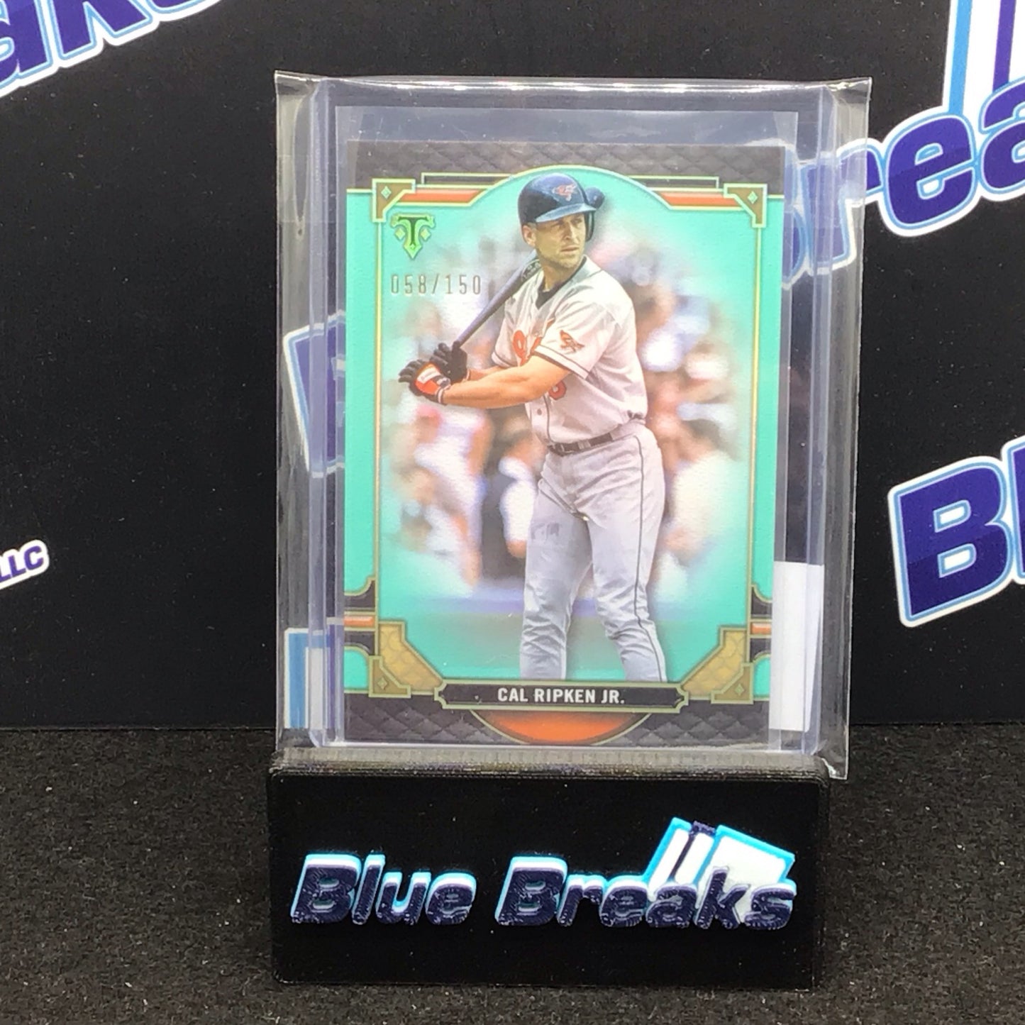 2022 Topps Triple Threads Aqua Cal Ripken Jr 58/150 #80 Orioles