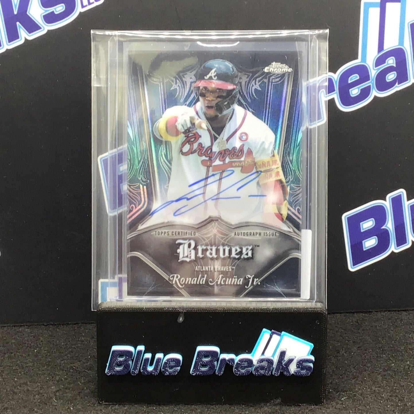 2022 Topps Chrome Club Plaques Autograph Ronald Acuna Jr 95/99 #PA-RA Braves