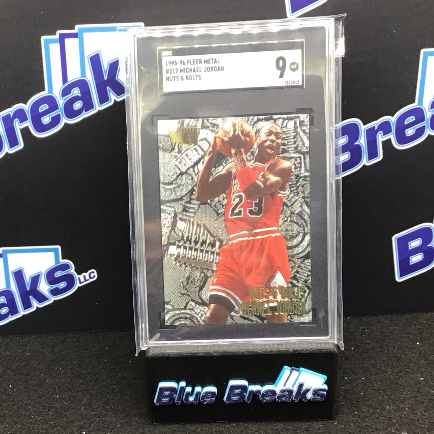 1995 Fleer Metal Nuts & Bolts Michael Jordan #212 SGC 9 Bulls