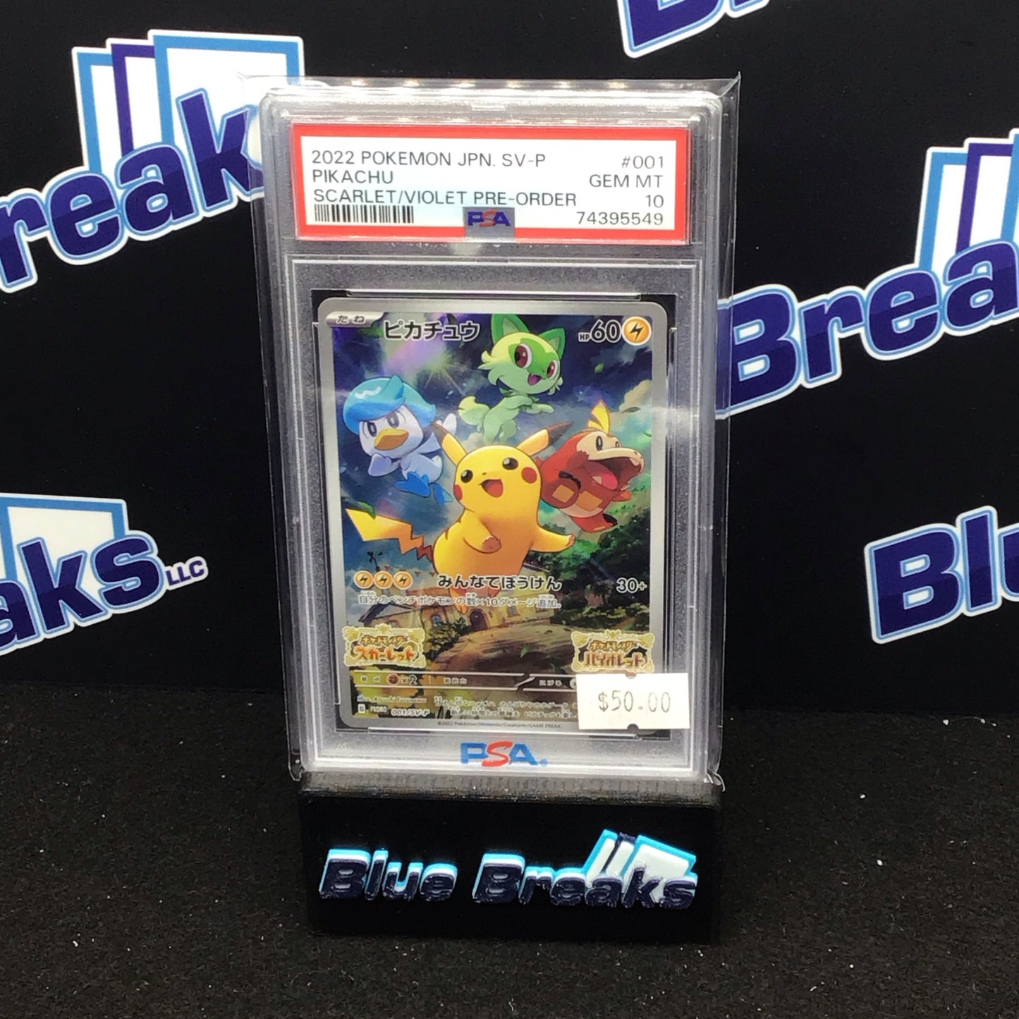 2022 Pokémon Japanese SV Promo Scarlet/Violet Pre-Order Pikachu #001 PSA 10