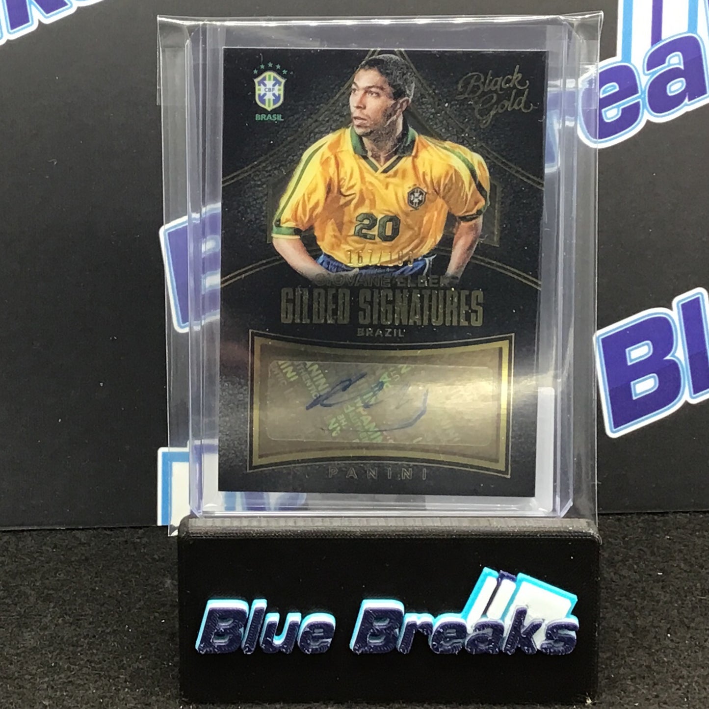 2016-17 Panini Black Gold Gilded Signatures Giovane Elber auto 167/199 #GS-GE Brazil