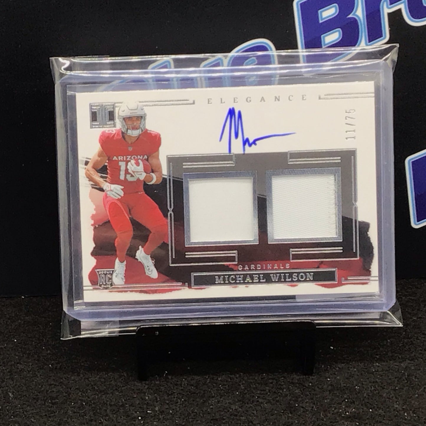 2023 Panini Impeccable Elegance Michael Wilson auto relic 11/75 RC #27 Cardinals