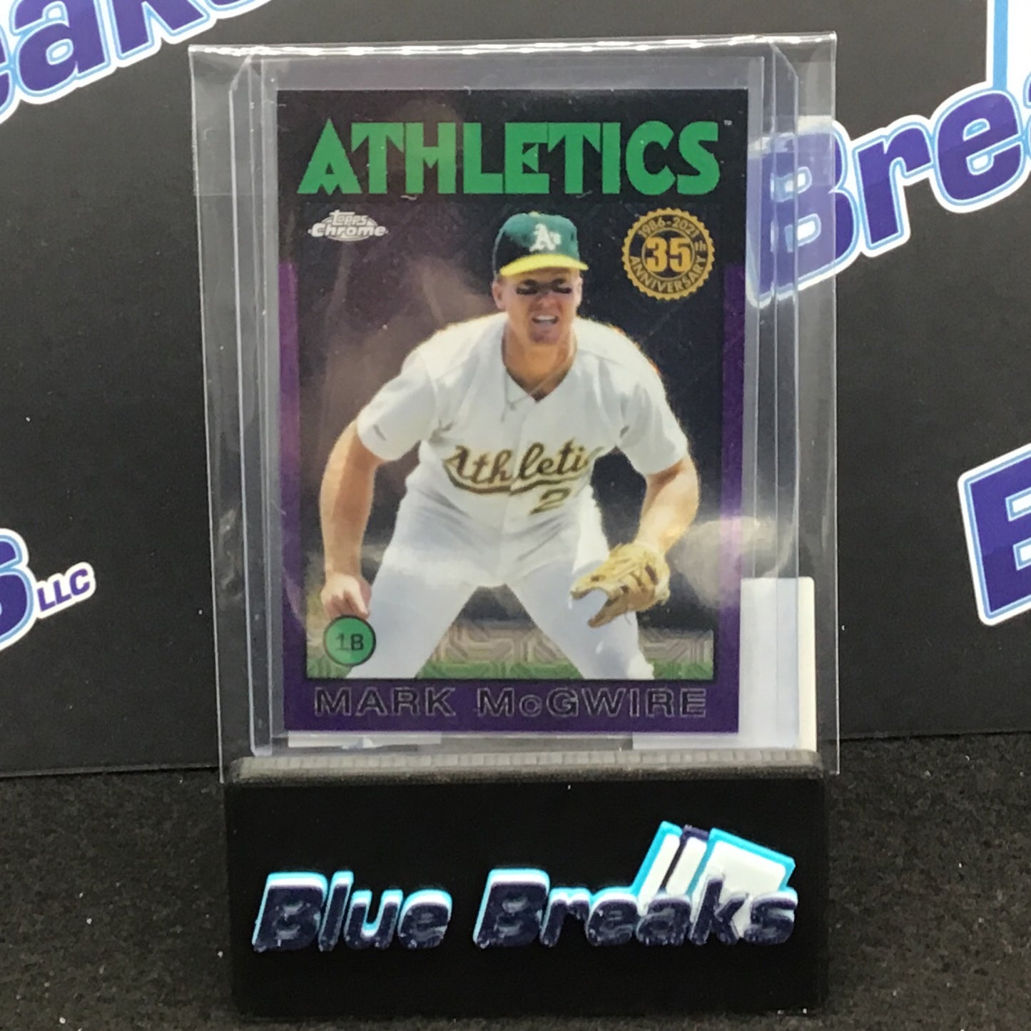 2021 Topps Chrome Purple Mojo Mark McGwire 61/75 #86C-20 Athletics