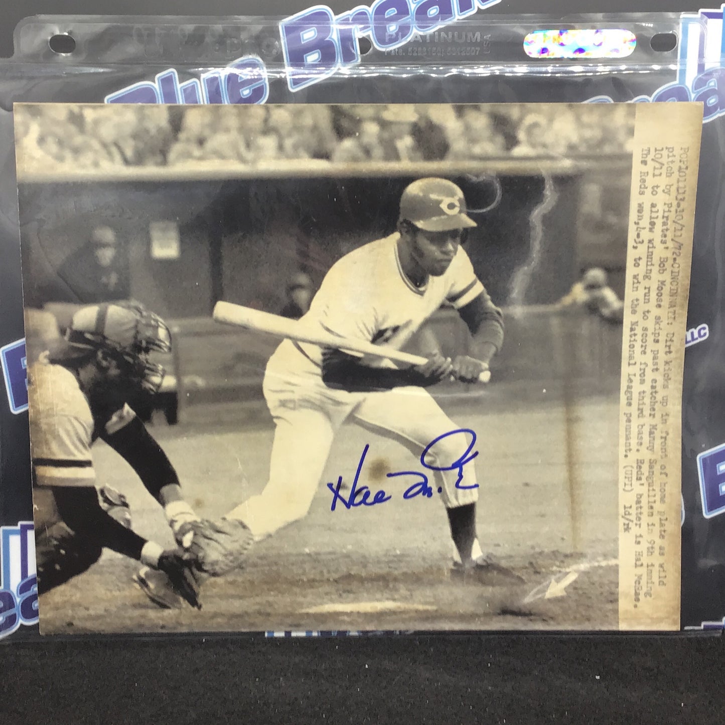 Hal McRae Wire Photo autographed