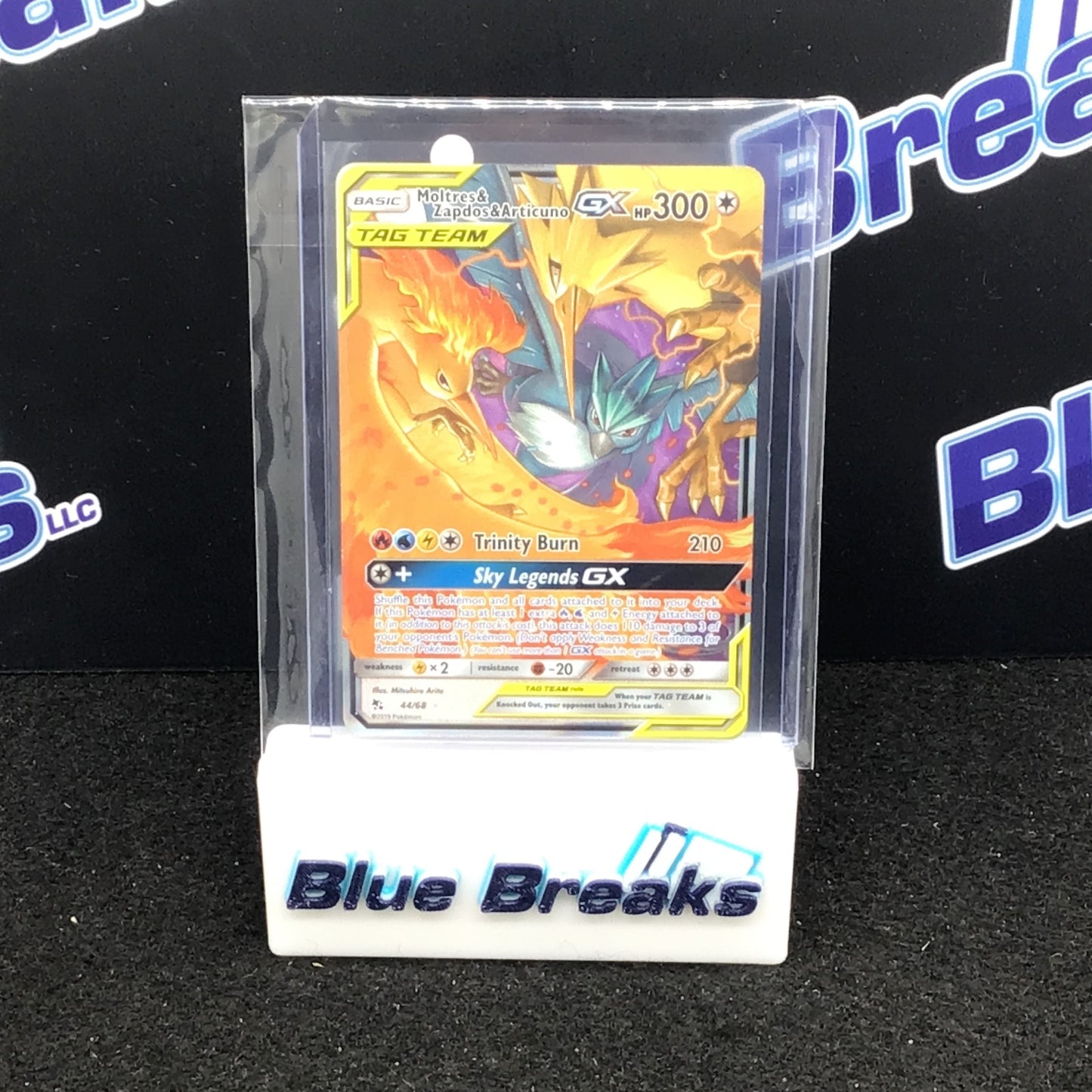 Moltres & Zapdos & Articuno GX 44/68 Hidden Fates Holo Rare Pokemon