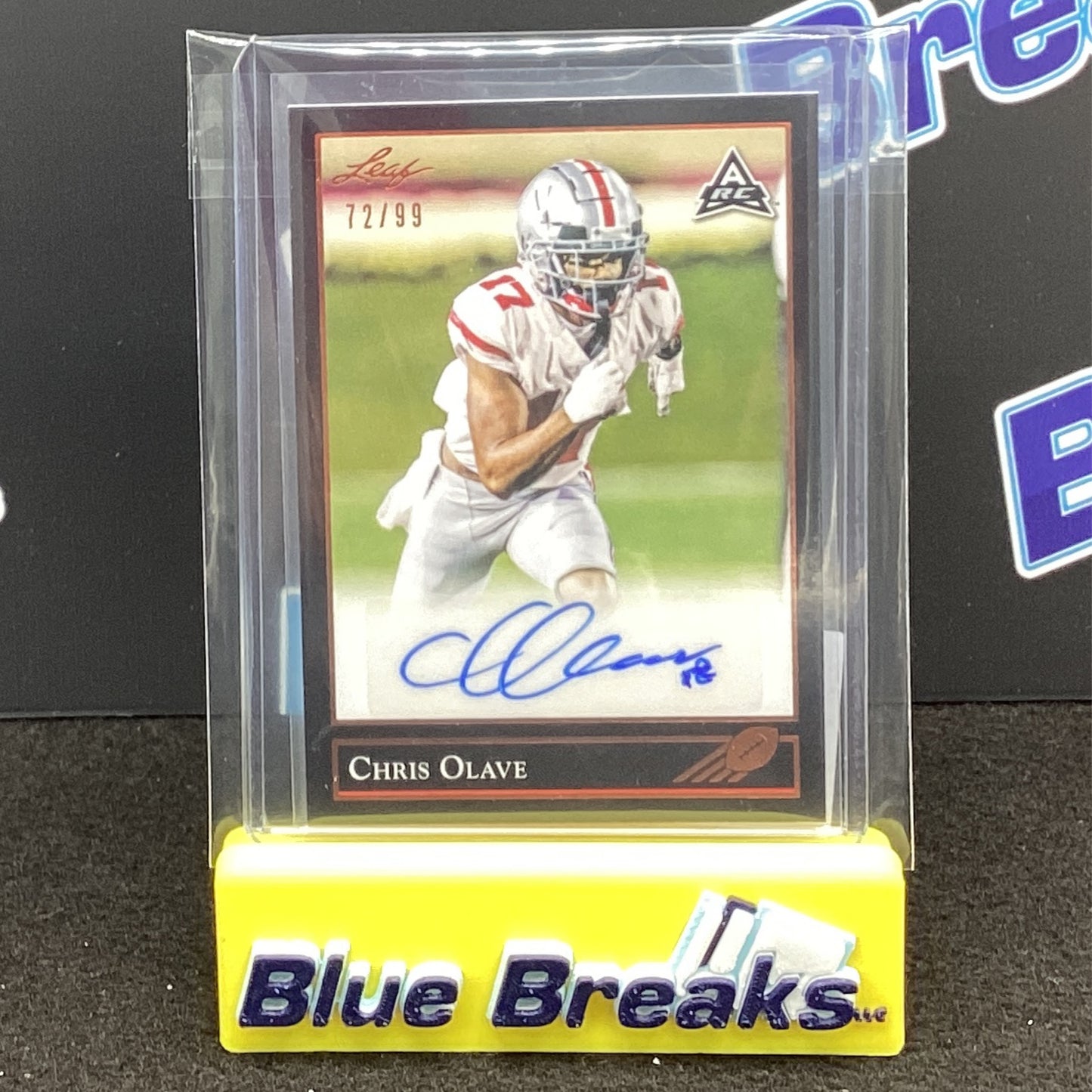 2021 Leaf Chris Olave auto 72/99 #BG-CO1 RC Saints