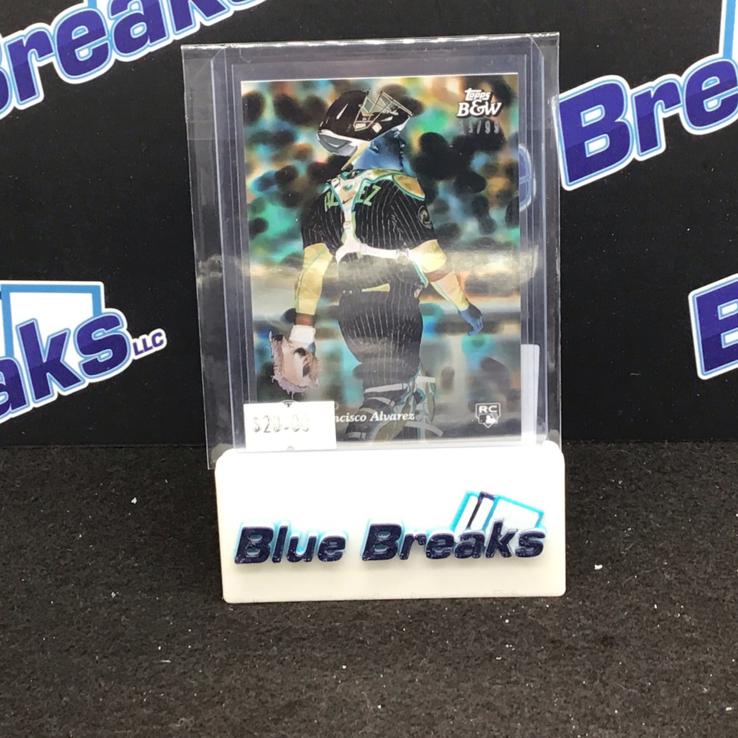 2023 Topps Black & White Color Photo Negative Francisco Alvarez 89/99 #68 Mets