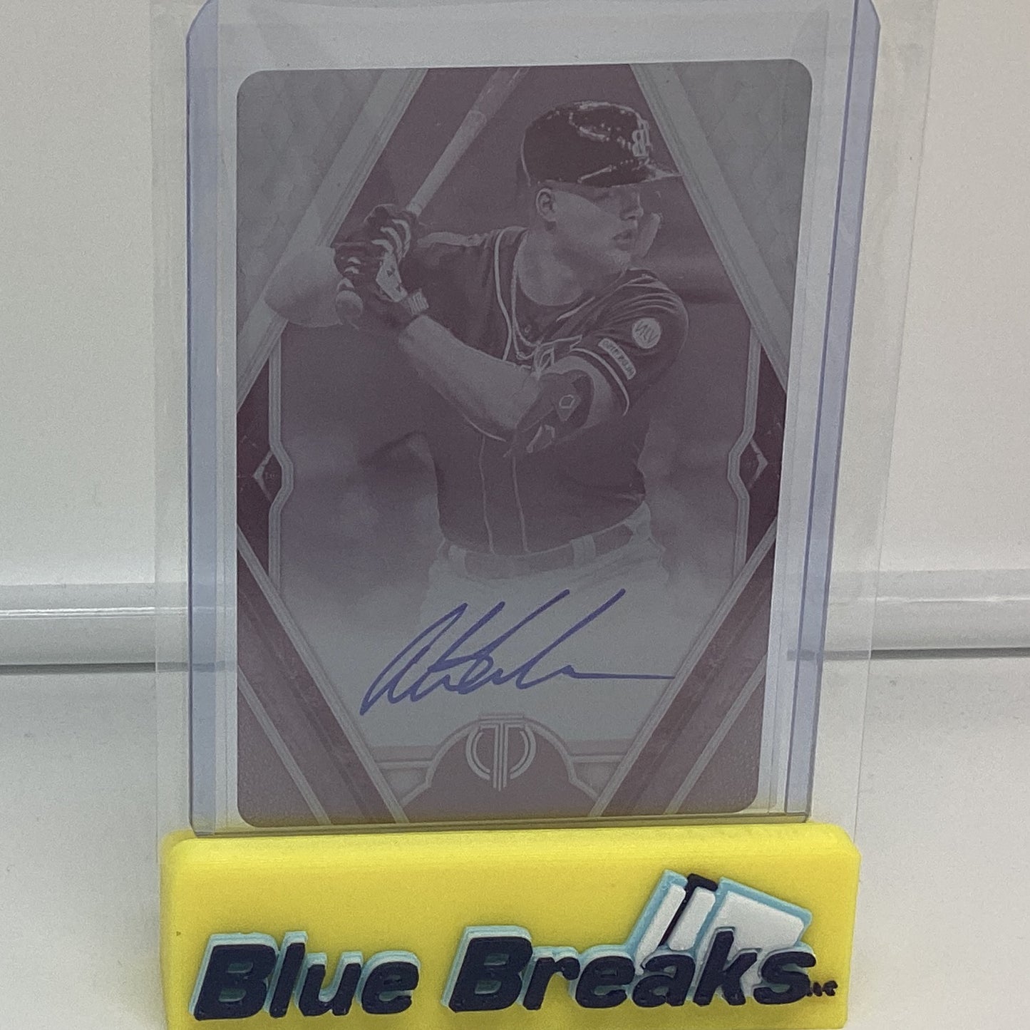 2021 Topps Tribute Magenta Printing Plate Austin Meadows auto 1/1 #TA-AM Rays