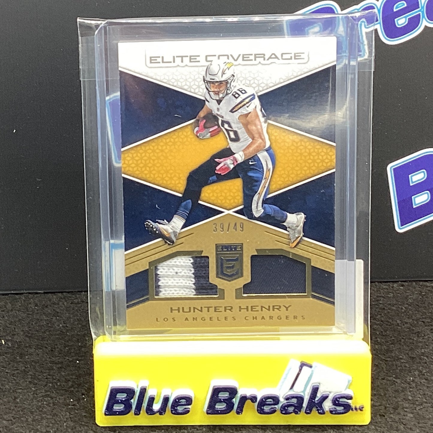 2017 Panini Donruss Elite Coverage Hunter Henry dual relic 39/49 14