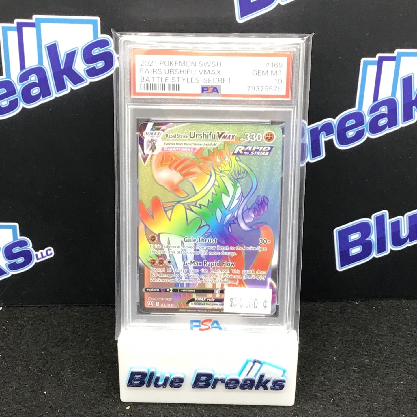 2021 Pokémon - Urshifu Vmax - Battle Styles - Secret - #169 - 169/163 - PSA 10