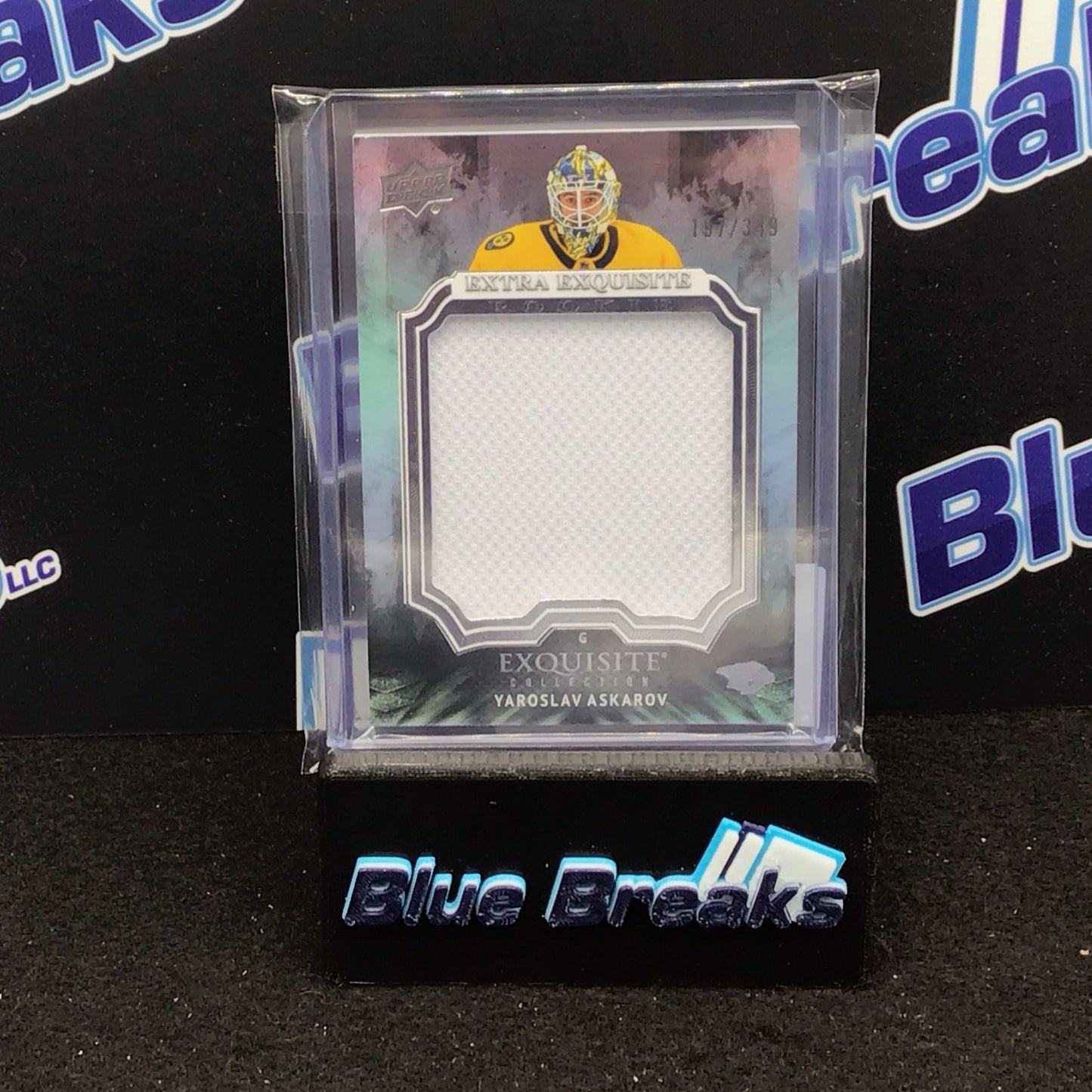 2023-24 Upper Deck Exquisite Collection Jumbo Rookie Relic Yaroslav Askarov #ECER-YA Predators