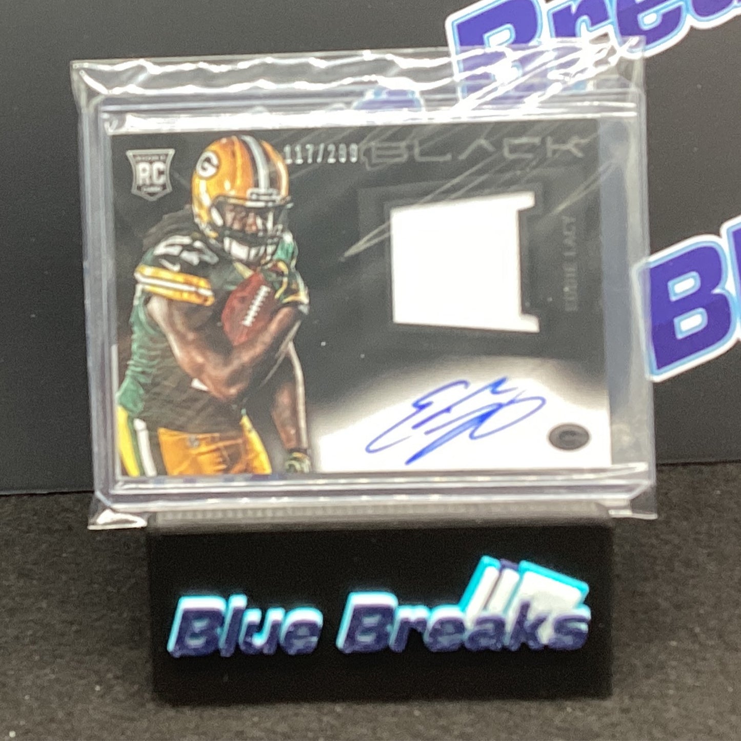 2013 Panini Black Eddie Lacy relic auto 117/299 RC #208 Packers
