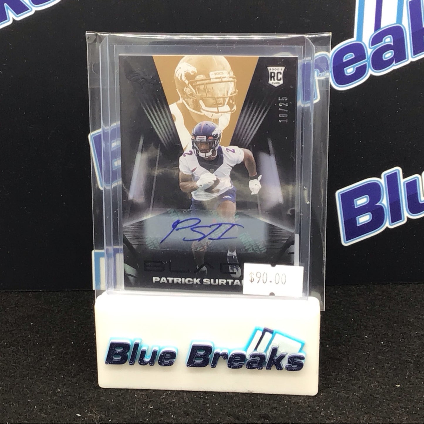 2021 Panini Black Patrick Surtain II auto 10/25 RC #145 Broncos