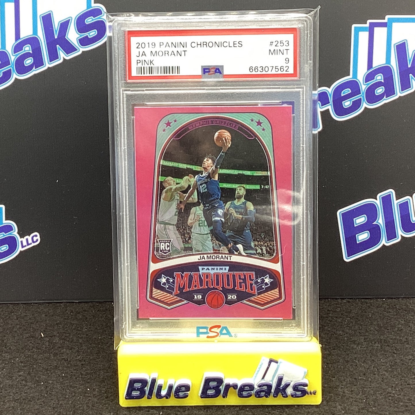 2019-20 Panini Chronicles Marquee Pink Ja Morant PSA Mint 9 253