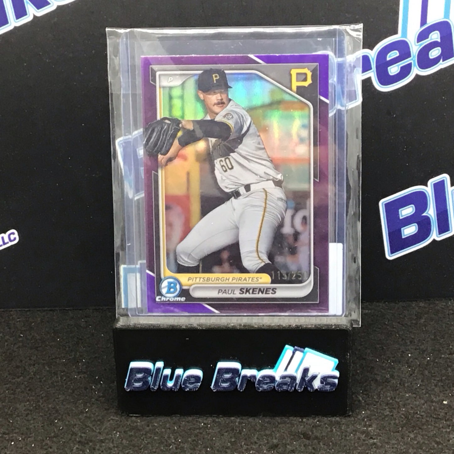 2024 Bowman Chrome Purple Refractor Paul Skenes 115/250 #BCP-125 Pirates