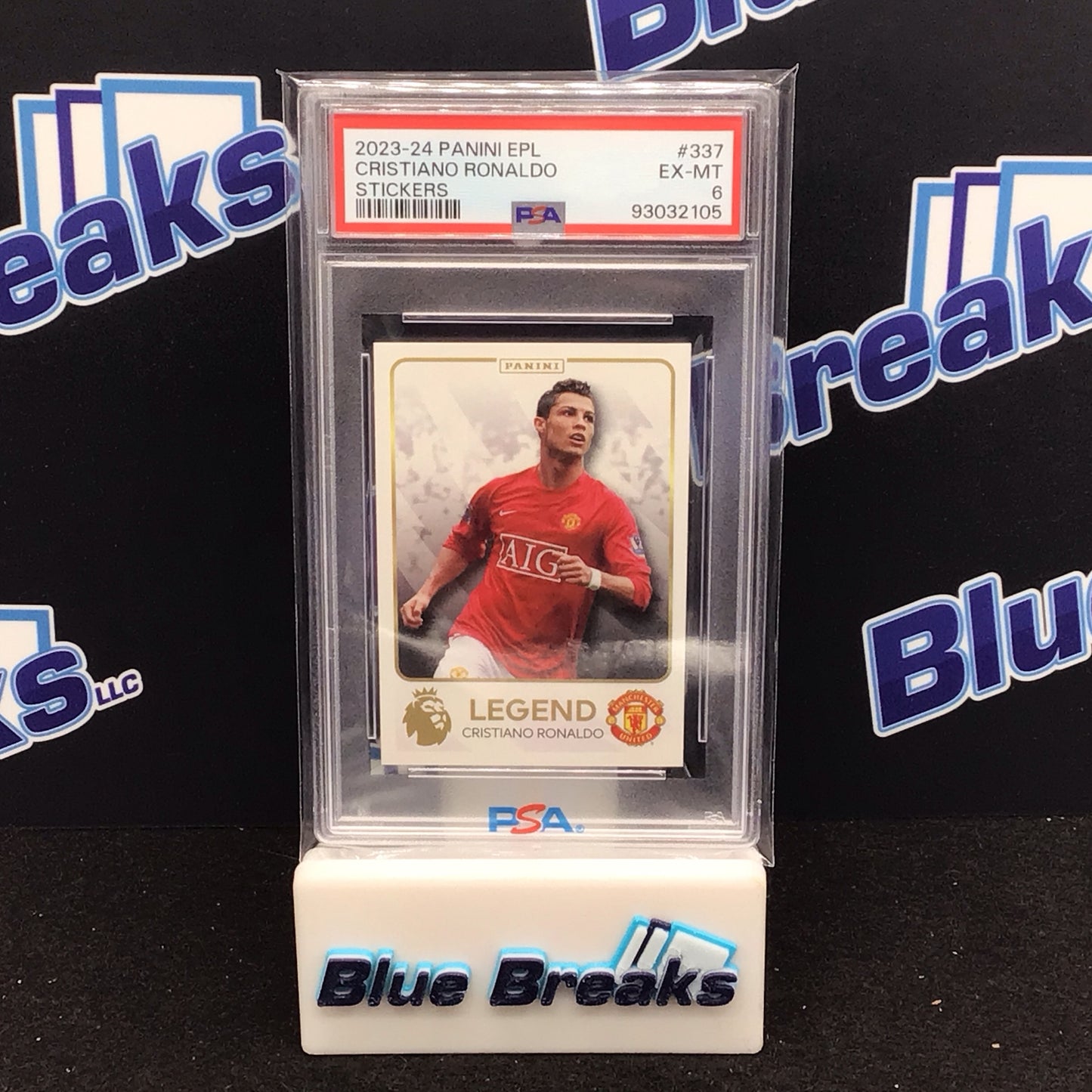 2023-24 Panini EPL Stickers Cristiano Ronaldo #337 PSA 6 Manchester United