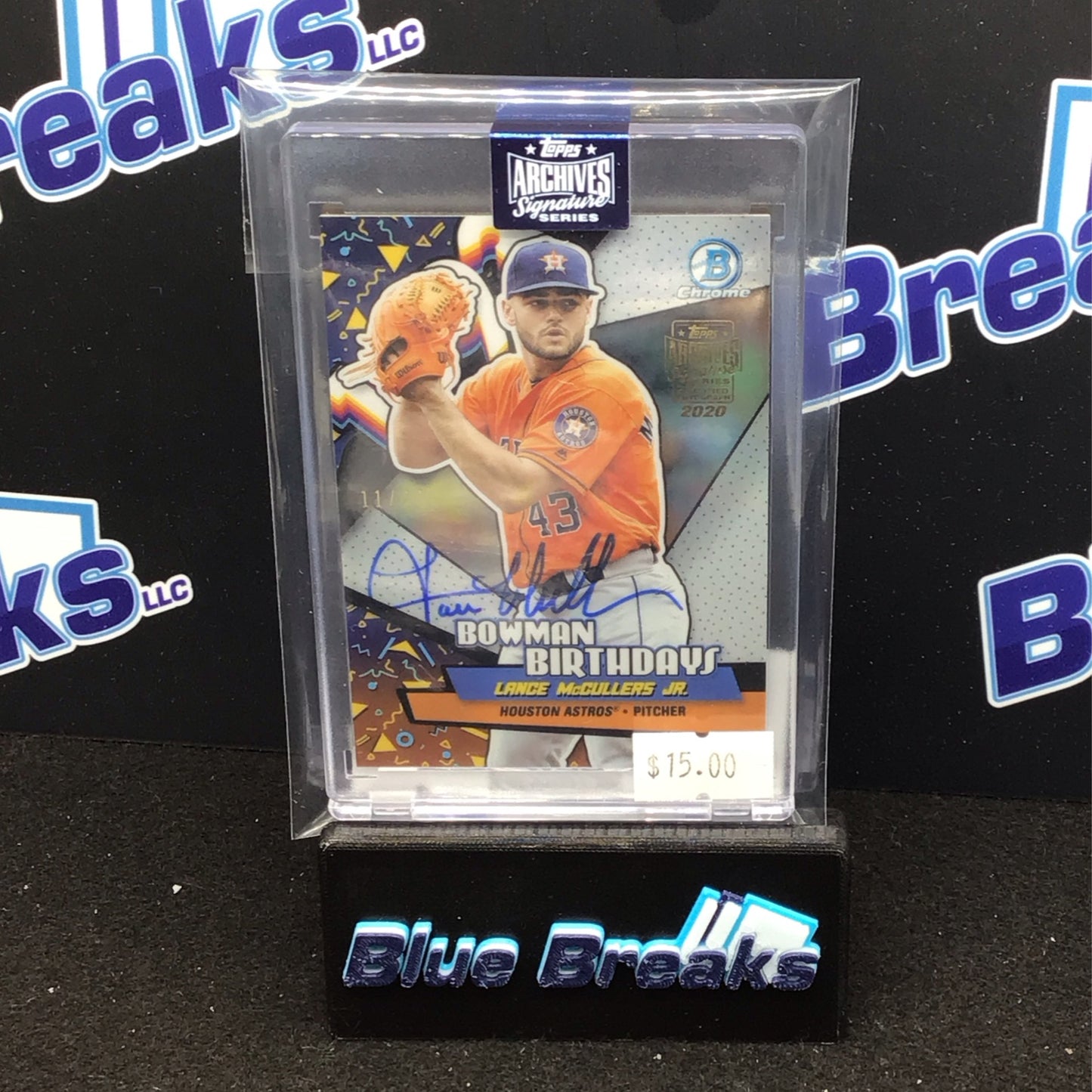 2020 Topps Archives Signautre Series Lance McCullers Jr auto 11/44 Astros