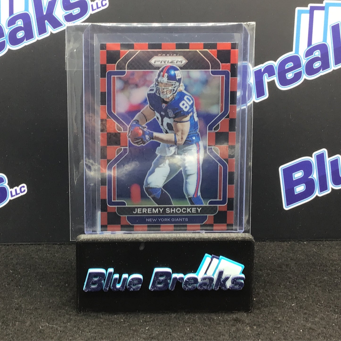 2021 Panini - Prizm Jeremy Shockey - Red and Black Checker SSP - Case Hit - New York Giants