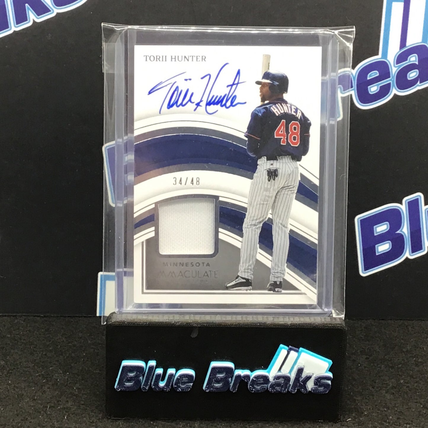 2023 Panini Immaculate Torii Hunter auto relic 34/48 #AM-TH Twins