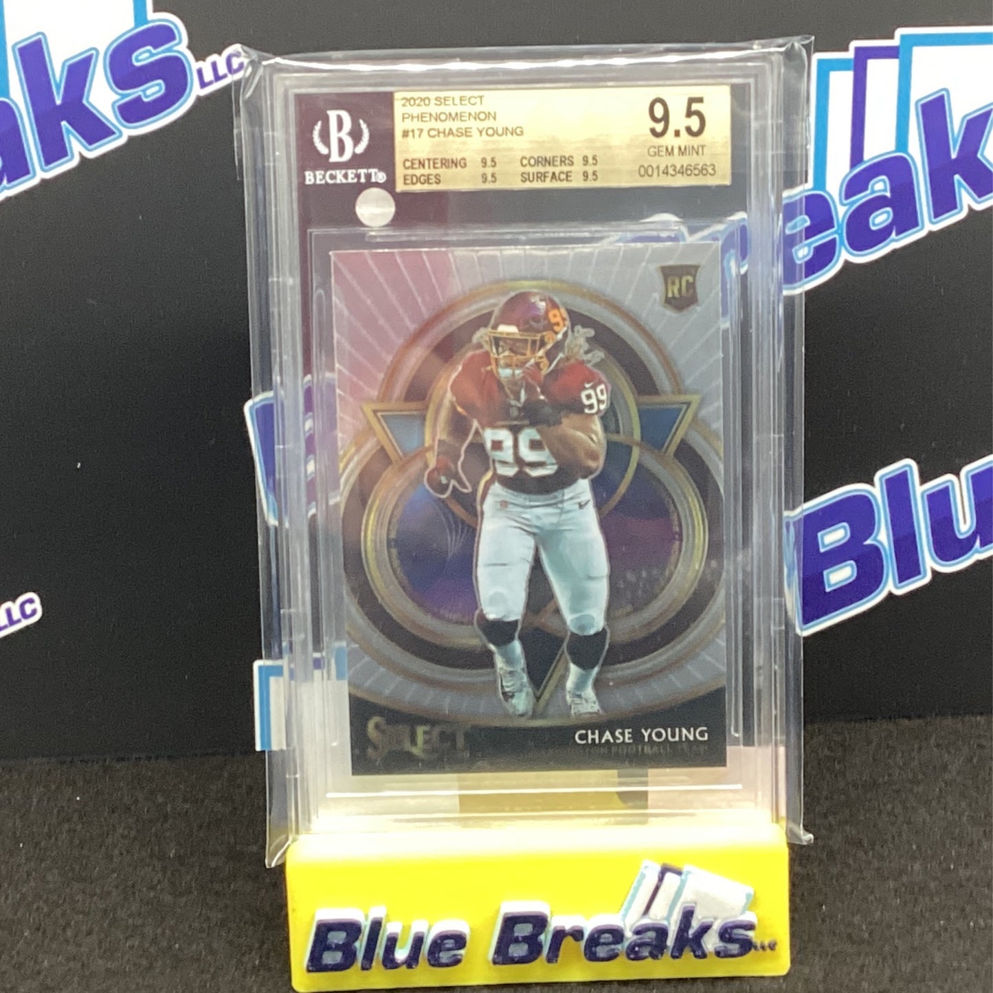 2020 Panini Select Phenomenon Chase Young Beckett 9.5