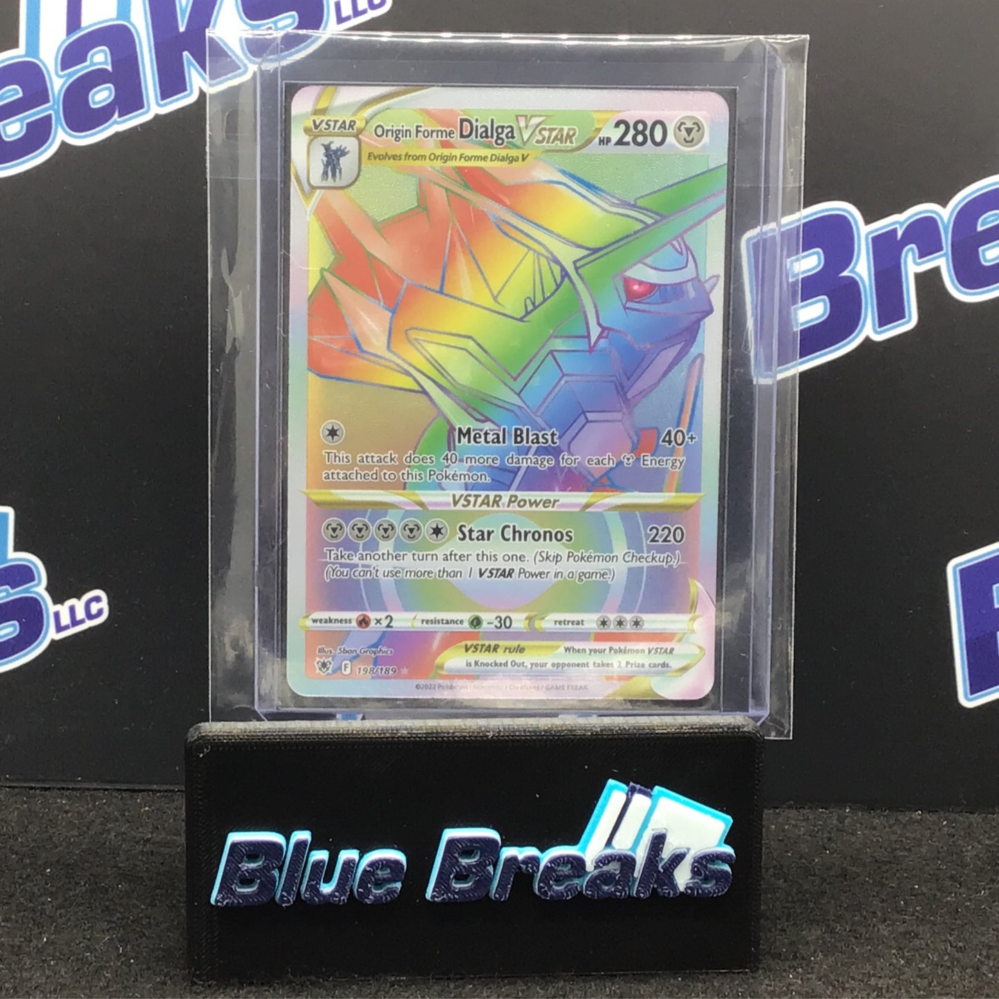 Pokémon Astral Radiance Origin Forme Dialga Vstar Rainbow Secret Rare 198/190