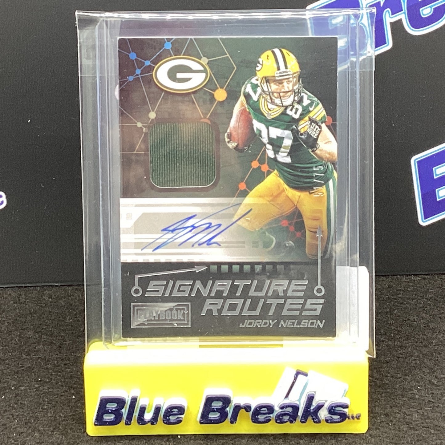 2021 Panini Playbook Singature Routes Jordy Nelson 51/75 #SRO-JNE