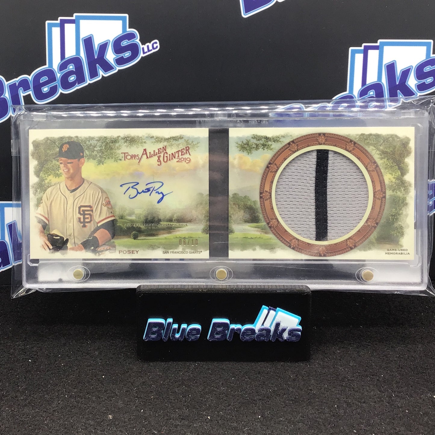 2019 Allen & Ginter Buster Posey auto relic 08/10 #ARBC-BP Giants