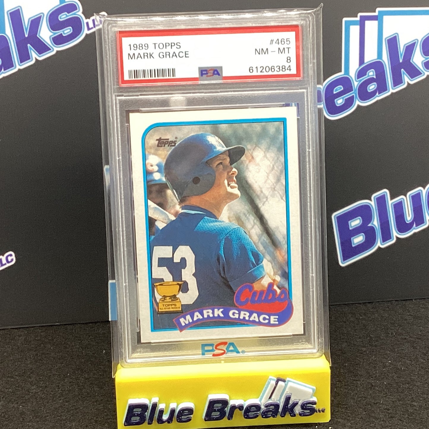 1989 Topps - Mark Grace 465 PSA 8