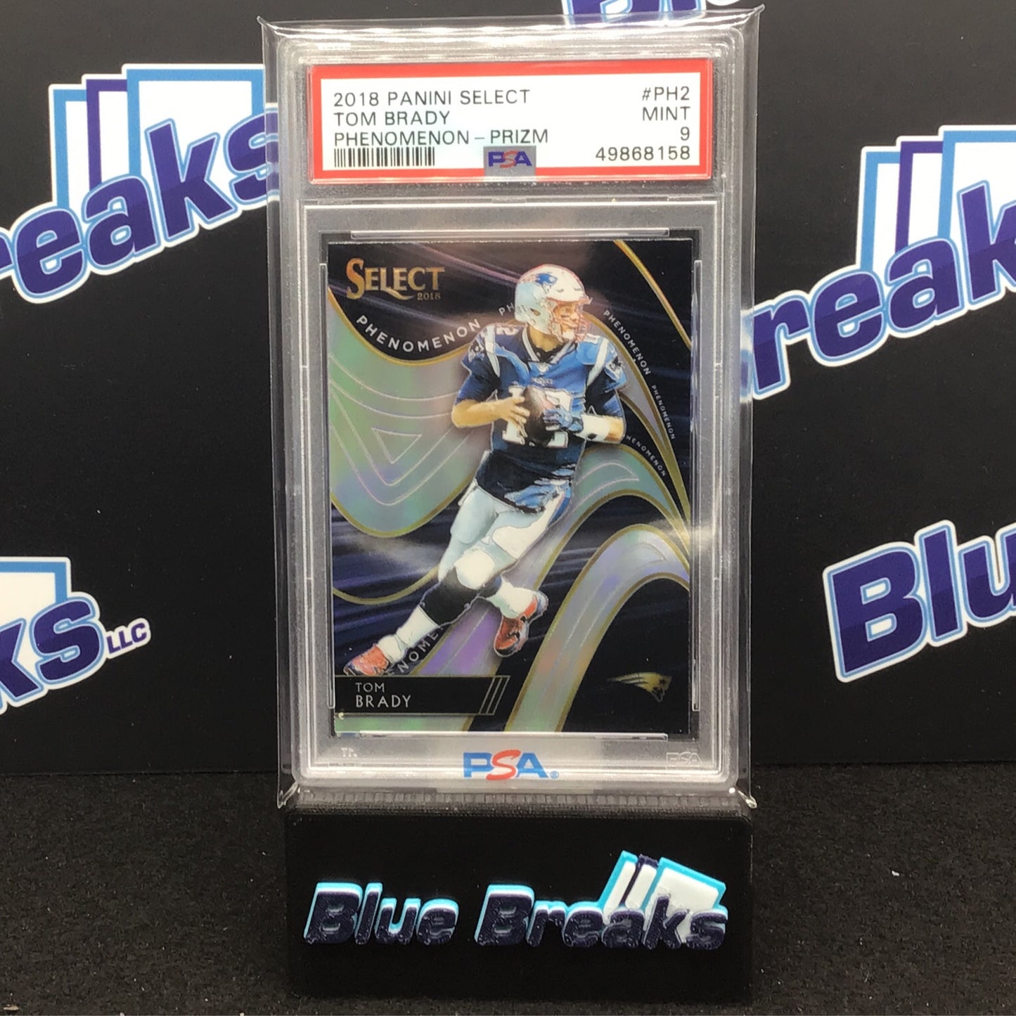 2018 Panini Select Phenomenon Prizm Tom Brady #PH-2 PSA 9 Patriots