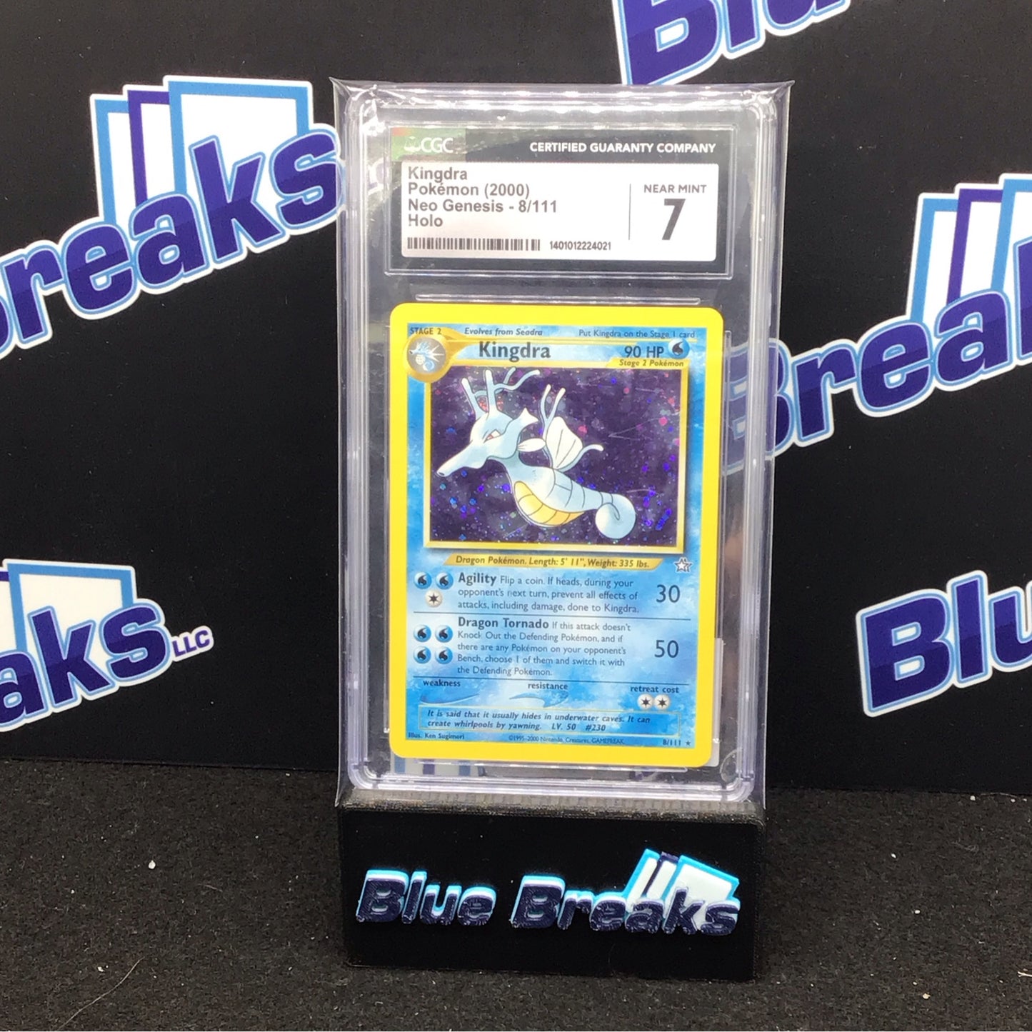 2000 Pokémon Kingdra Holo Neo Genesis #8/111 CGC 7