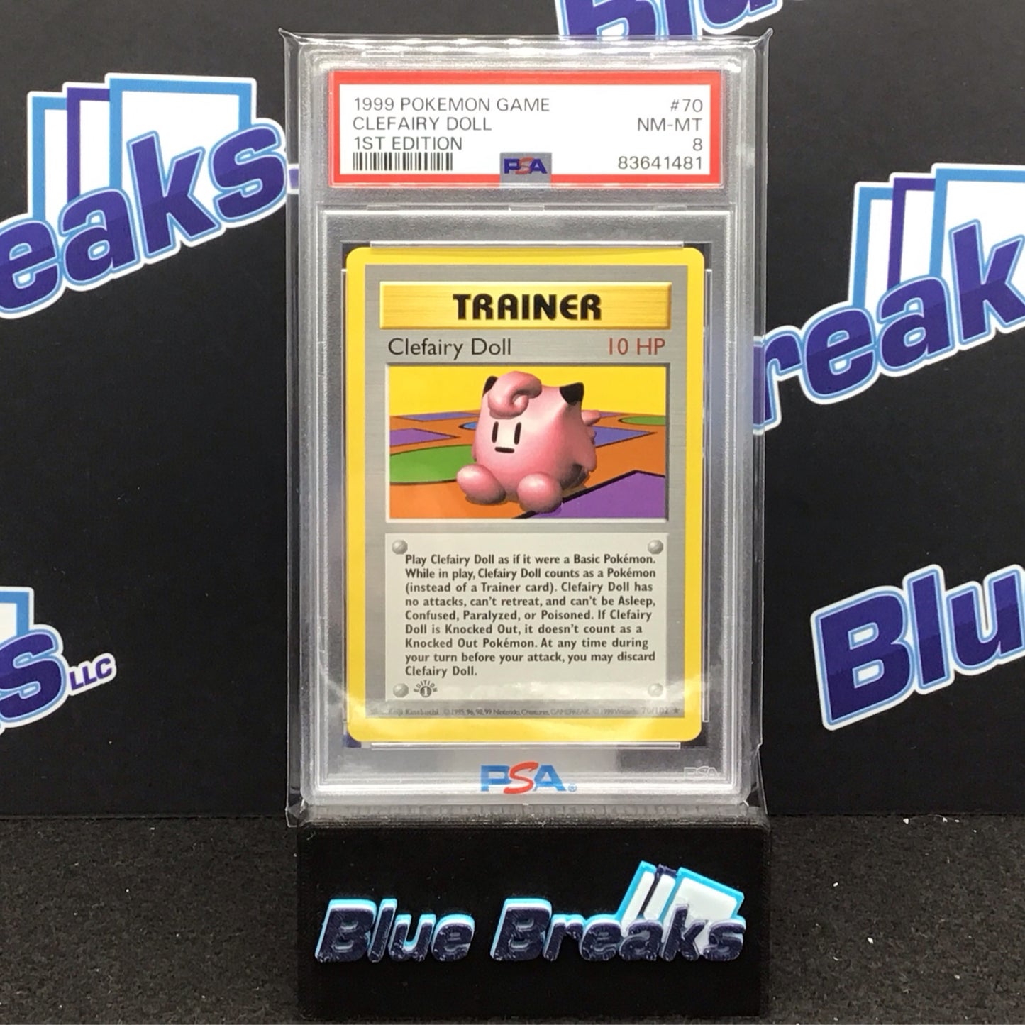 1999 Pokémon Game 1st Edition Clefairy Doll #70 PSA 8