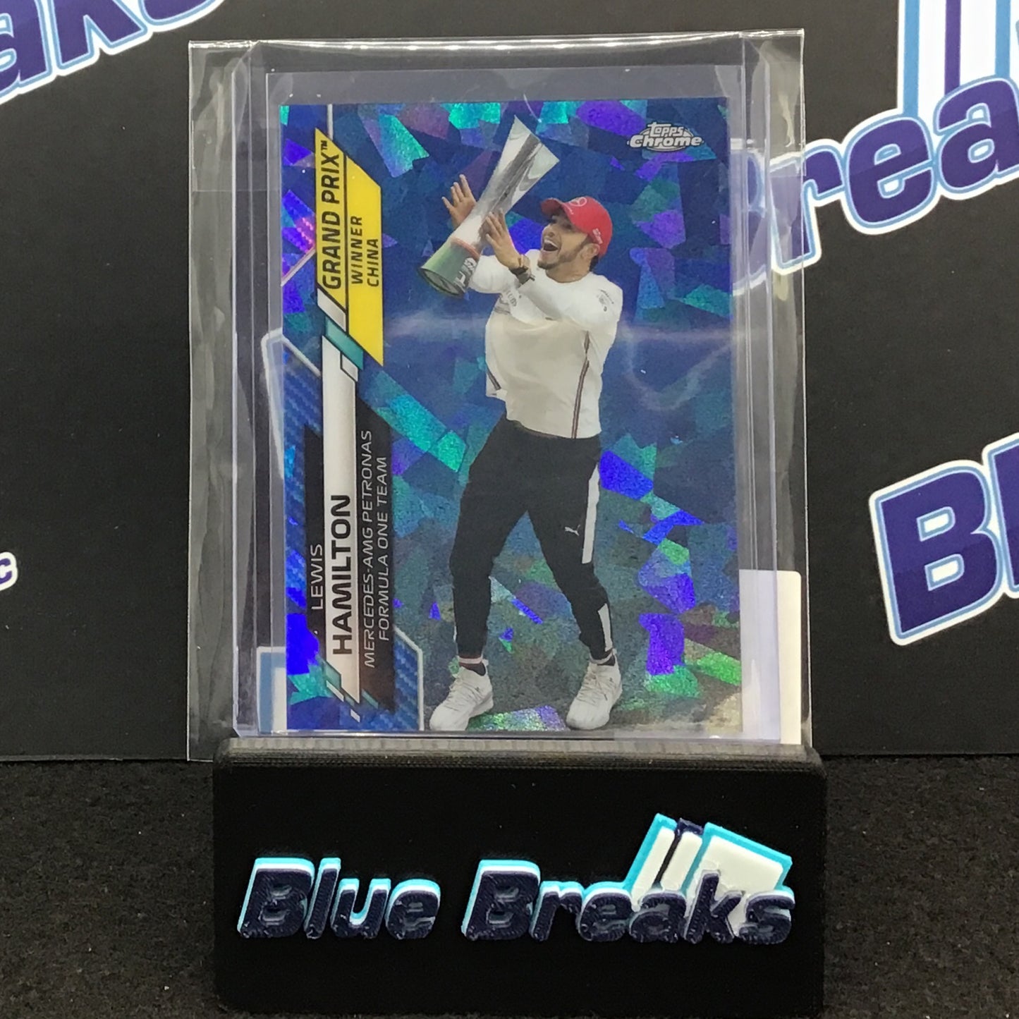 2020 Topps Chrome Sapphire Cracked Ice Lewis Hamilton #135 F1