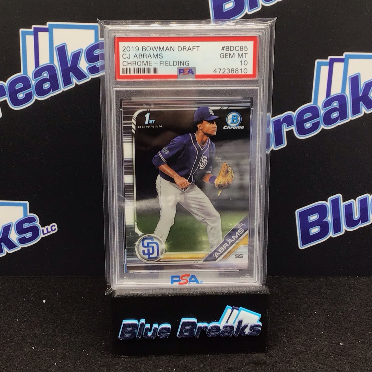 2019 Bowman Draft Chrome-Fielding CJ Abrams #BDC85 PSA 10 Padres