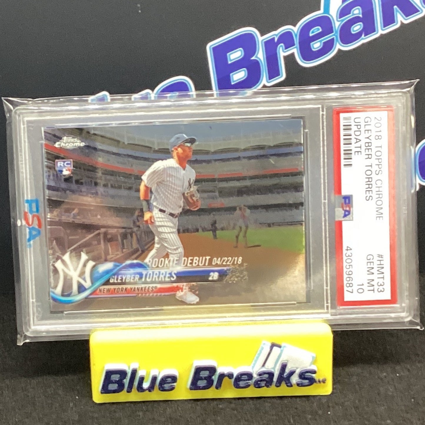 2018 Topps Chrome - Gleyber Torres Update PSA 10
