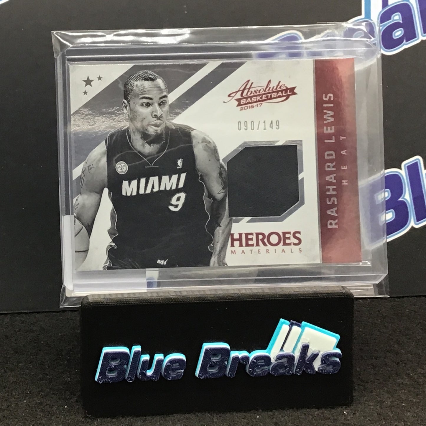 2016-17 Panini Absolute Heroes Materials Rashard Lewis 090/149 #27 Heat